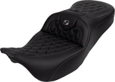 Roadsofa LS With Driver's Backrest Seat, Grey Stitch - 08-23 Touring Seat Saddlemen Default Title