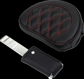 Saddlemen Roadsofa LS With Driver's Backrest Seat, Red Stitch - 08-23 Touring Seat Saddlemen