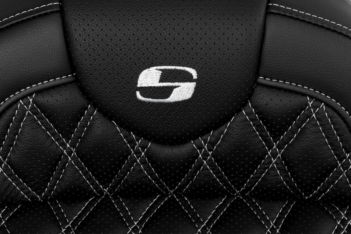 Saddlemen Roadsofa LS With Driver's Backrest Seat, Silver Stitch - 08-23 Touring Seat Saddlemen