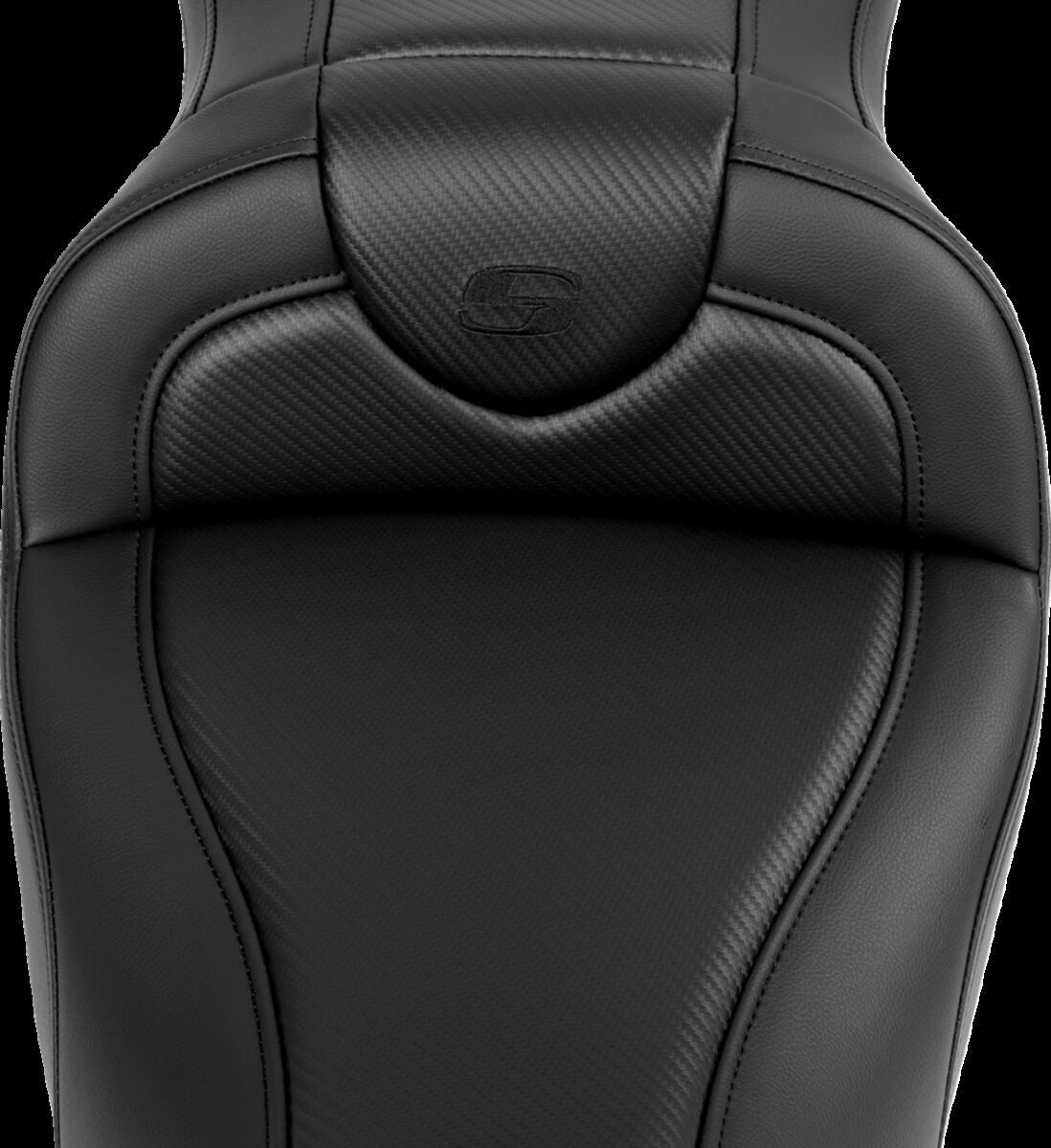 Saddlemen Roadsofa CF Seat, Black Stitch - 08-19 Touring Seat Saddlemen