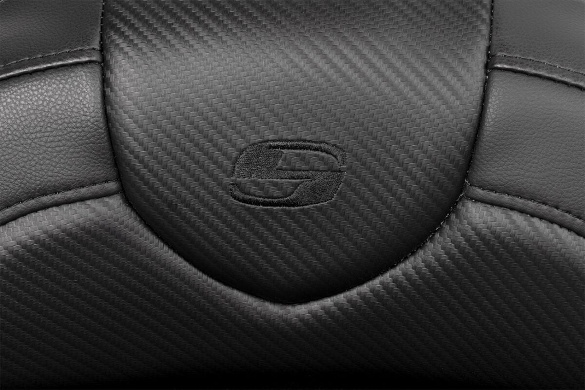 Roadsofa CF Extended Reach With Driver's Backrest Seat, Black Stitch - 08-19 Touring Seat Saddlemen