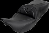 Saddlemen Roadsofa CF Extended Reach With Driver's Backrest Seat, Black Stitch - 08-19 Touring Seat Saddlemen