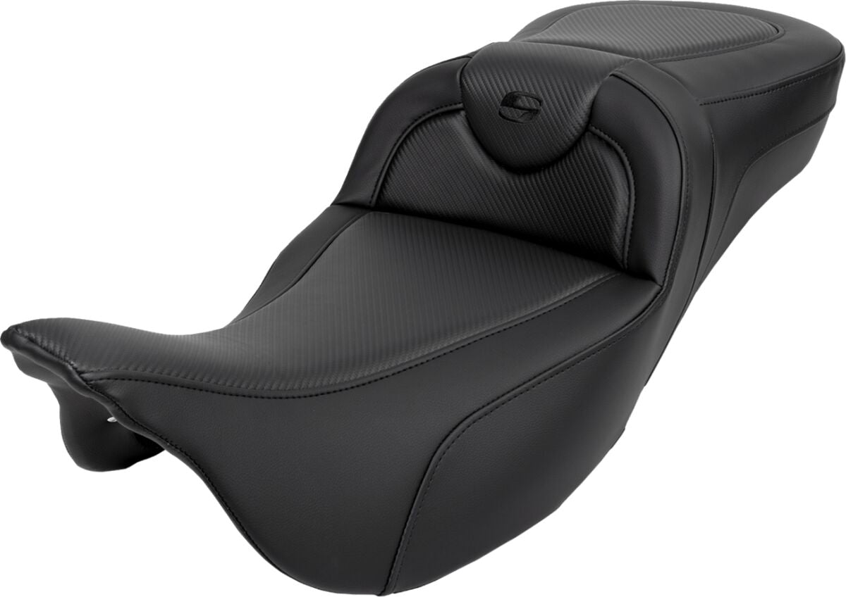 Roadsofa CF Extended Reach Seat, Black Stitch - 08-23 Touring Seat Saddlemen Default Title