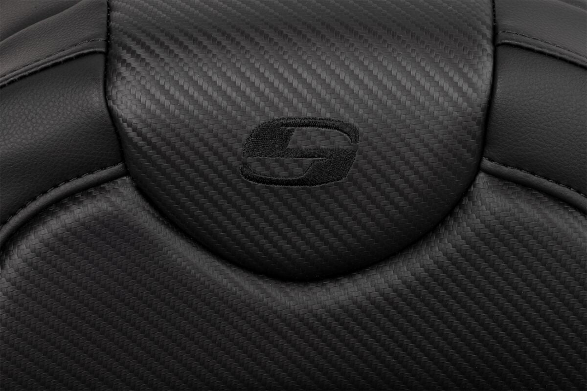 Roadsofa CF Extended Reach Seat, Black Stitch - 08-23 Touring Seat Saddlemen