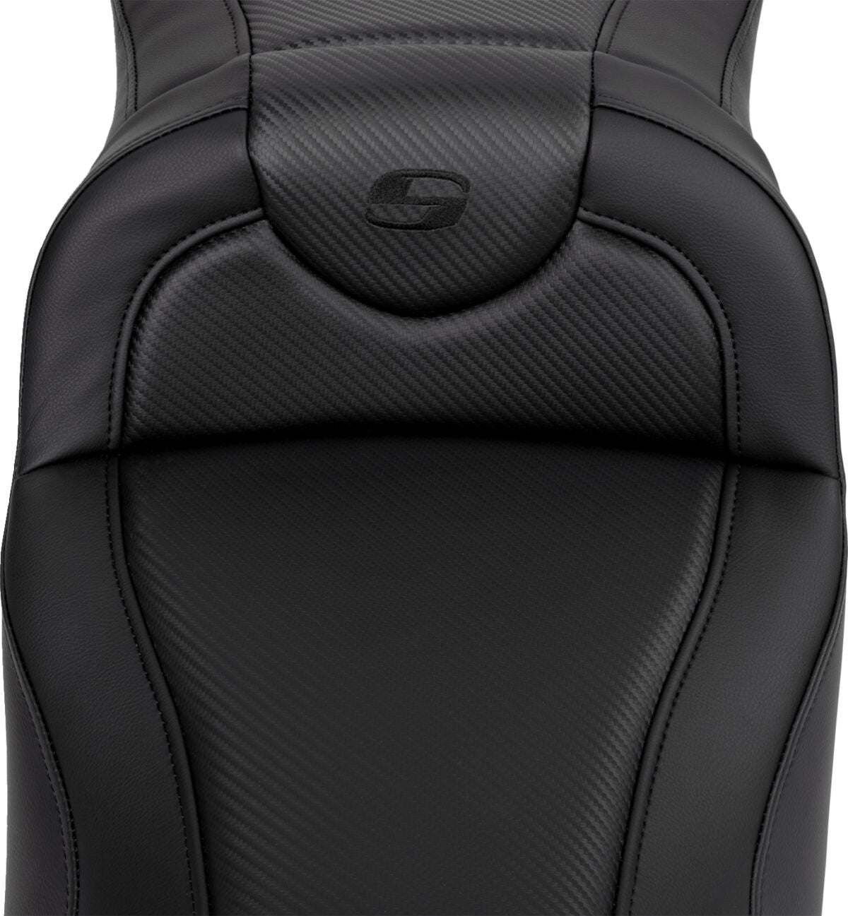 Roadsofa CF Extended Reach Seat, Black Stitch - 08-23 Touring Seat Saddlemen