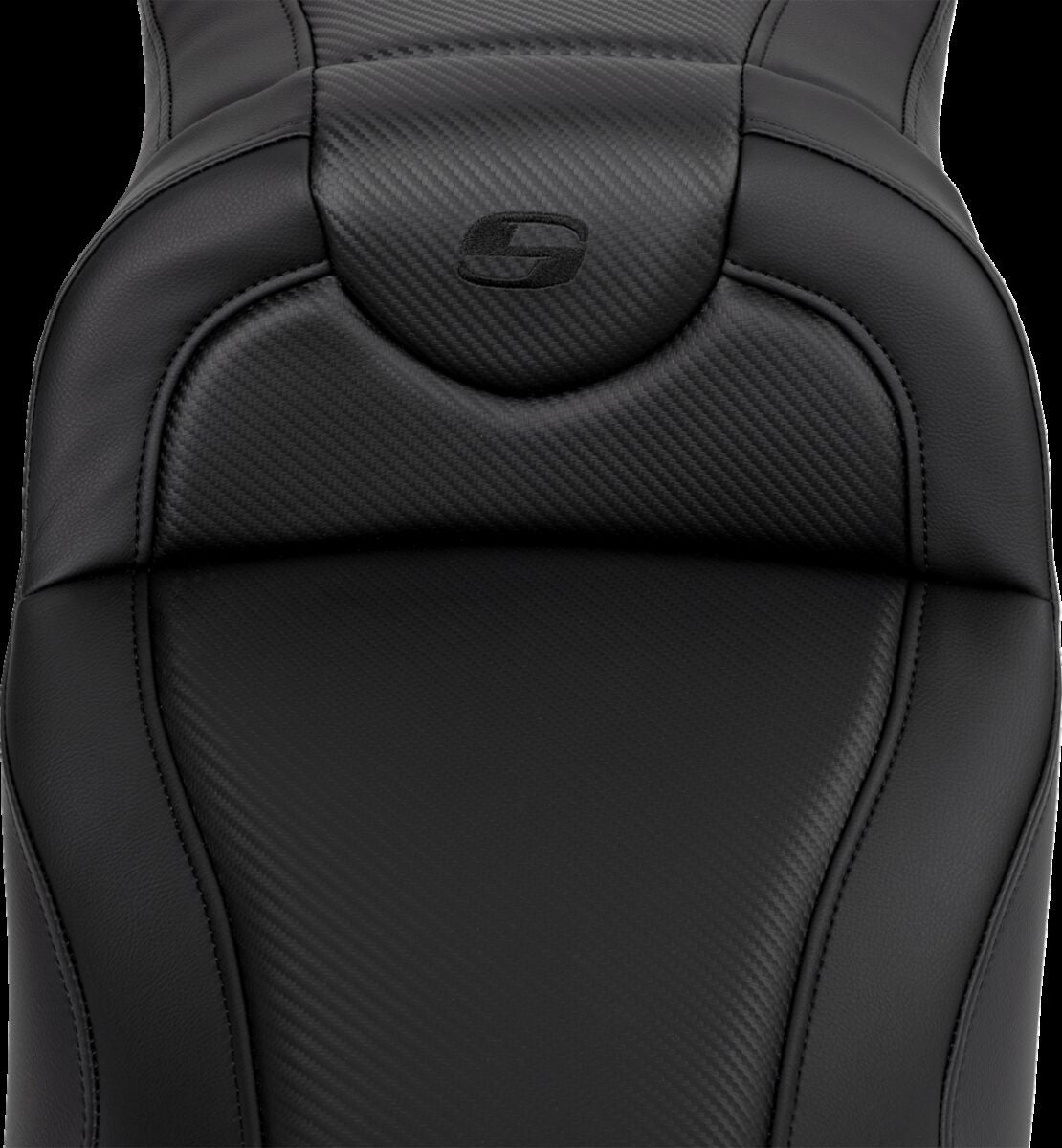 Saddlemen Roadsofa CF Extended Reach Seat, Black Stitch - 08-23 Touring Seat Saddlemen