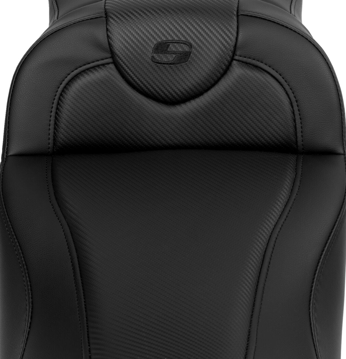 Roadsofa CF Extended Reach With Driver's Backrest Seat, Black Stitch - 08-23 Touring Seat Saddlemen