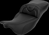 Saddlemen Roadsofa CF Extended Reach With Driver's Backrest Seat, Black Stitch - 08-23 Touring Seat Saddlemen