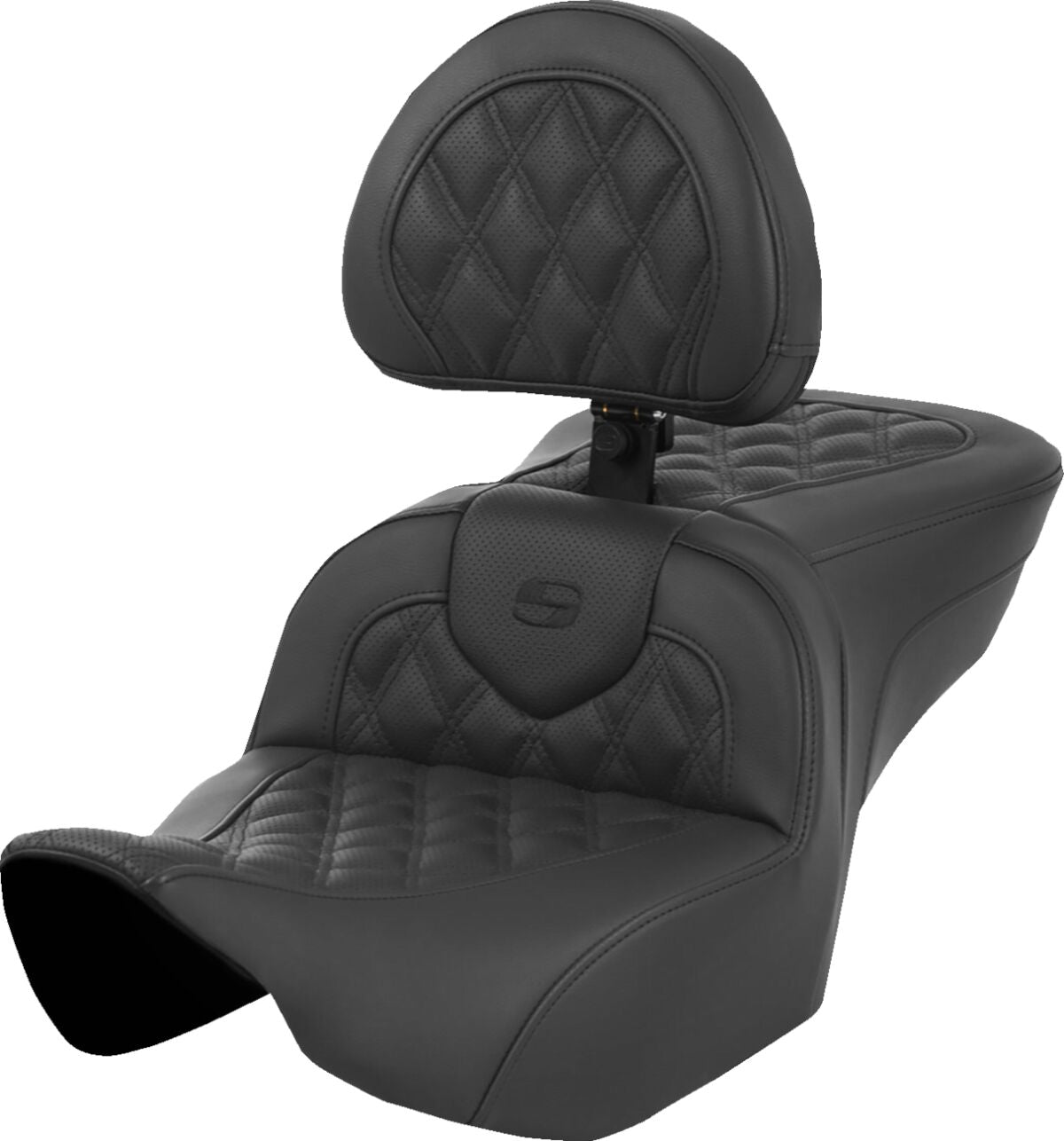 Roadsofa LS With Driver's Backrest Seat, Black - 23+ Touring Seat Saddlemen Default Title