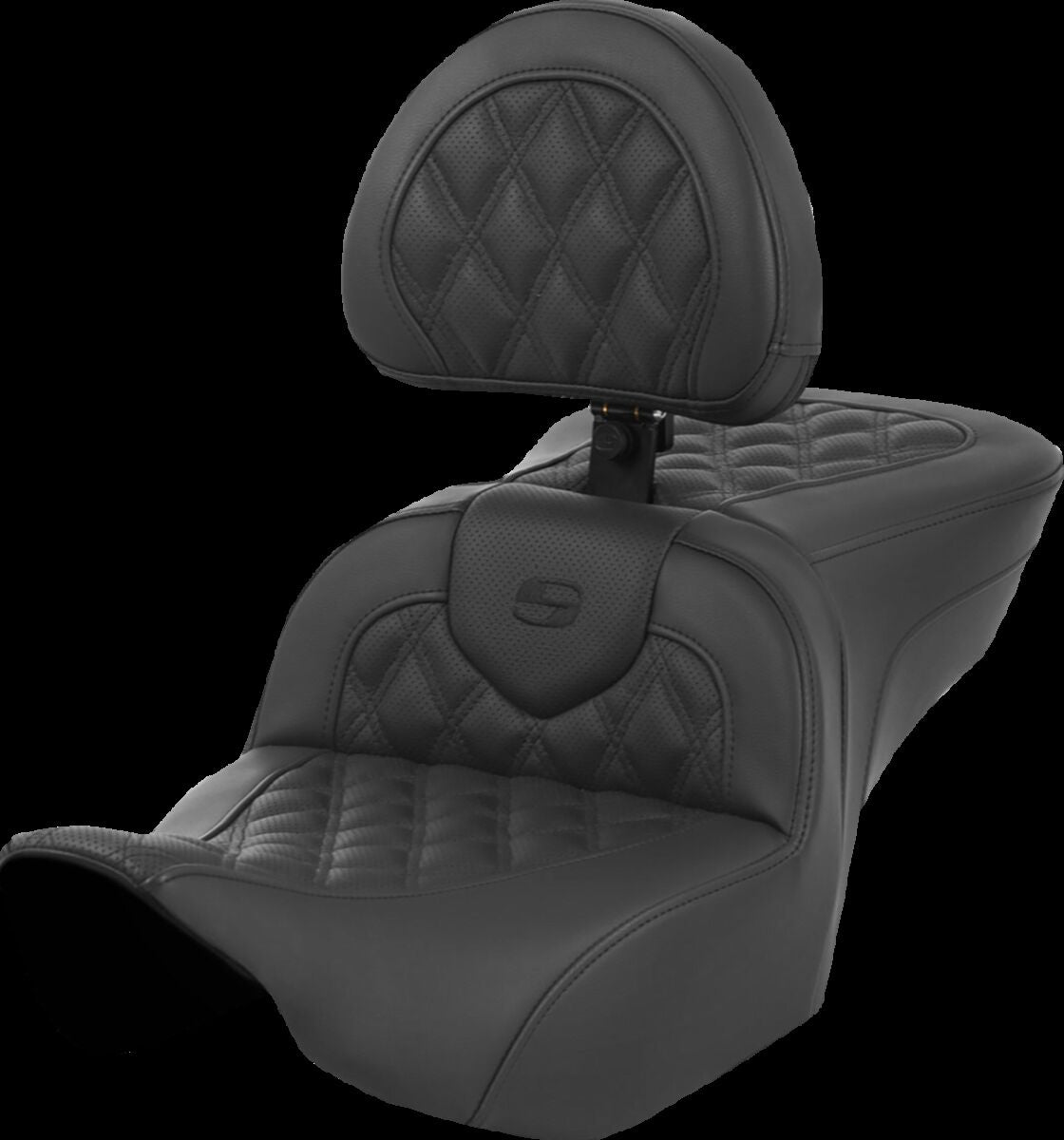 Saddlemen Roadsofa LS With Driver's Backrest Seat, Black - 23+ Touring Seat Saddlemen