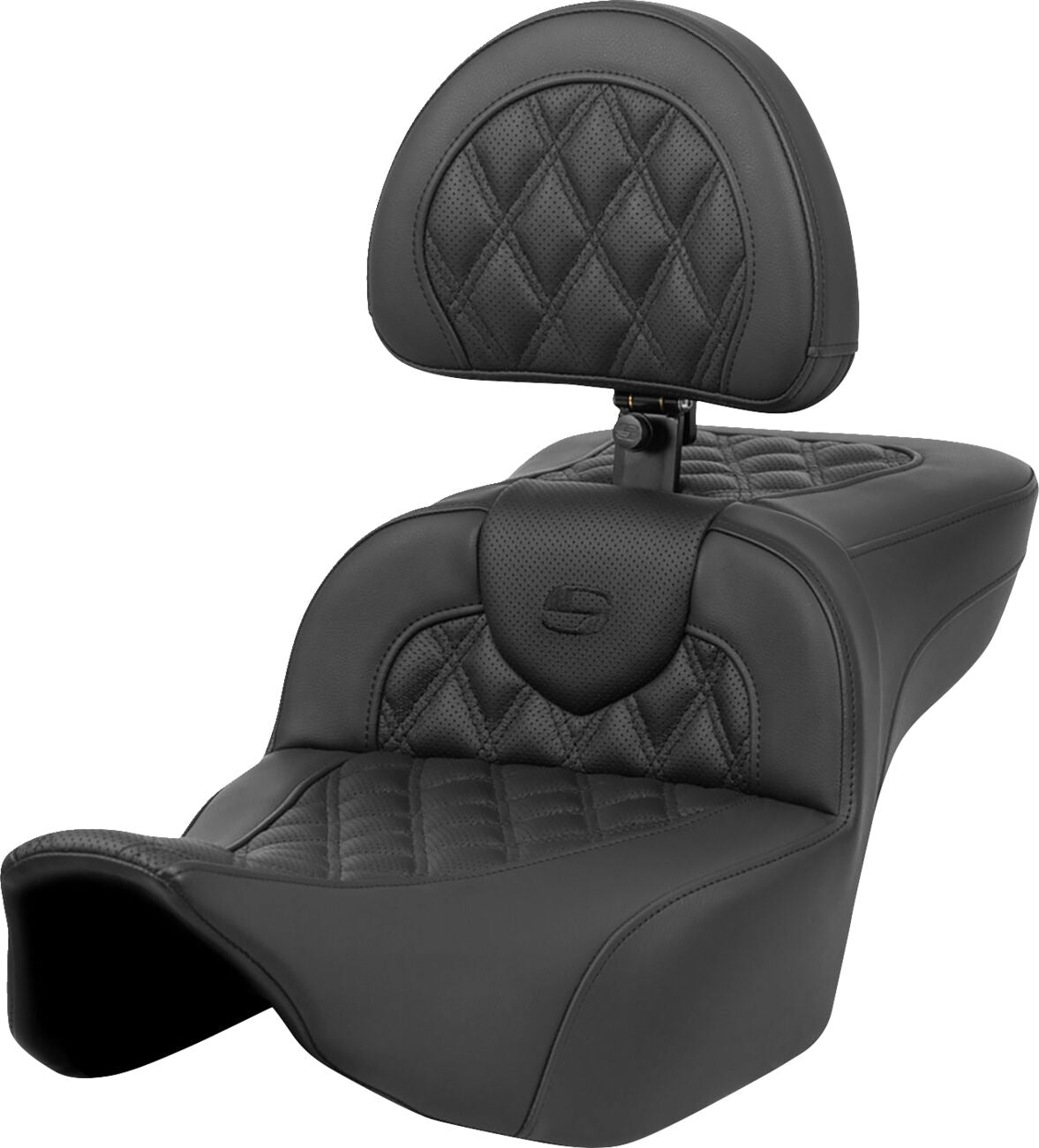 Roadsofa LS Extended Reach With Driver's Backrest Seat, Black - 23+ Touring Seat Saddlemen Default Title