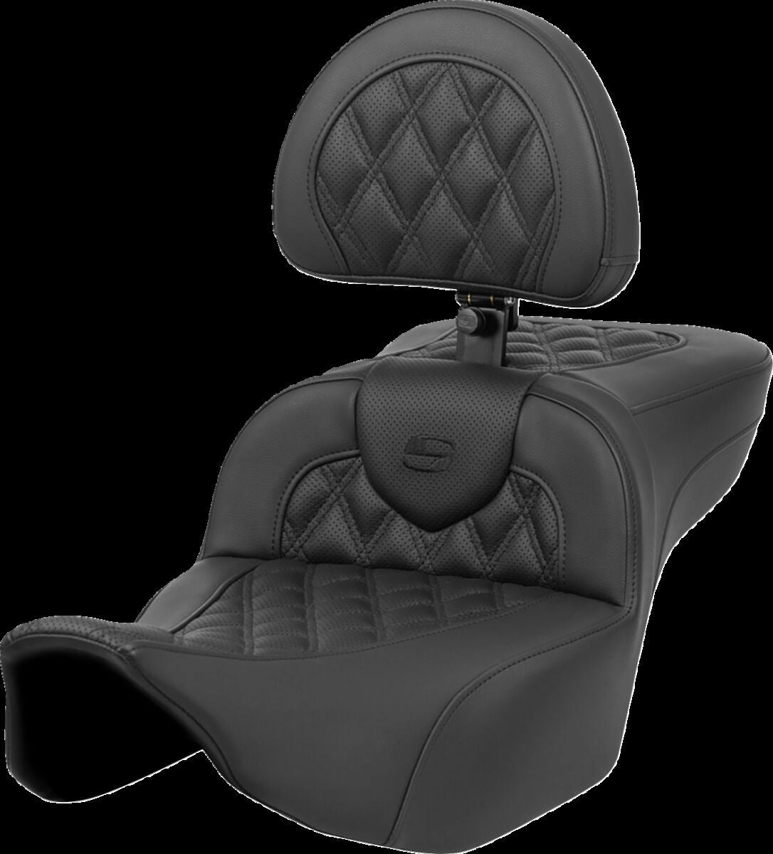 Saddlemen Roadsofa LS Extended Reach With Driver's Backrest Seat, Black - 23+ Touring Seat Saddlemen
