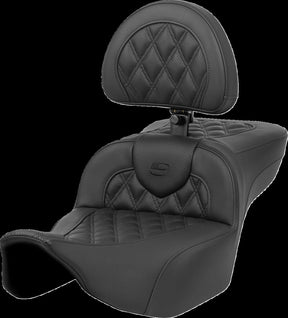 Saddlemen Roadsofa LS Extended Reach With Driver's Backrest Seat, Black - 23+ Touring Seat Saddlemen