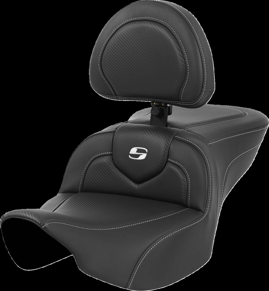 Saddlemen Roadsofa CF With Driver's Backrest Seat - 23+ Touring Seat Saddlemen