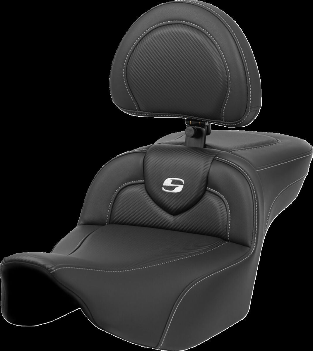 Saddlemen Roadsofa CF Extended Reach With Driver's Backrest Seat - 23+ Touring Seat Saddlemen
