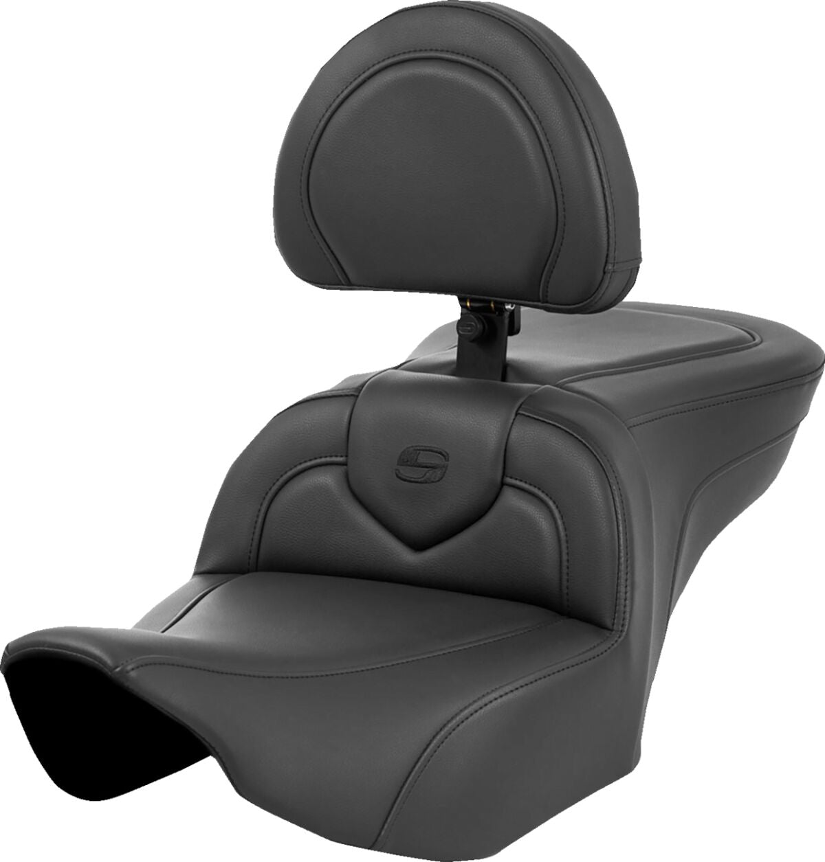 Roadsofa With Driver's Backrest Seat, Black - 23+ Touring Seat Saddlemen Default Title