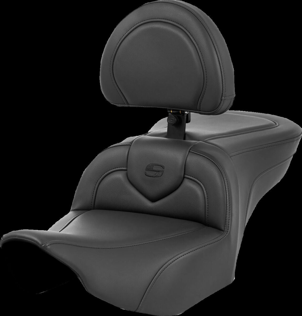 Saddlemen Roadsofa With Driver's Backrest Seat, Black - 23+ Touring Seat Saddlemen
