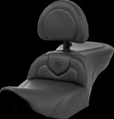 Saddlemen Roadsofa With Driver's Backrest Seat, Black - 23+ Touring Seat Saddlemen