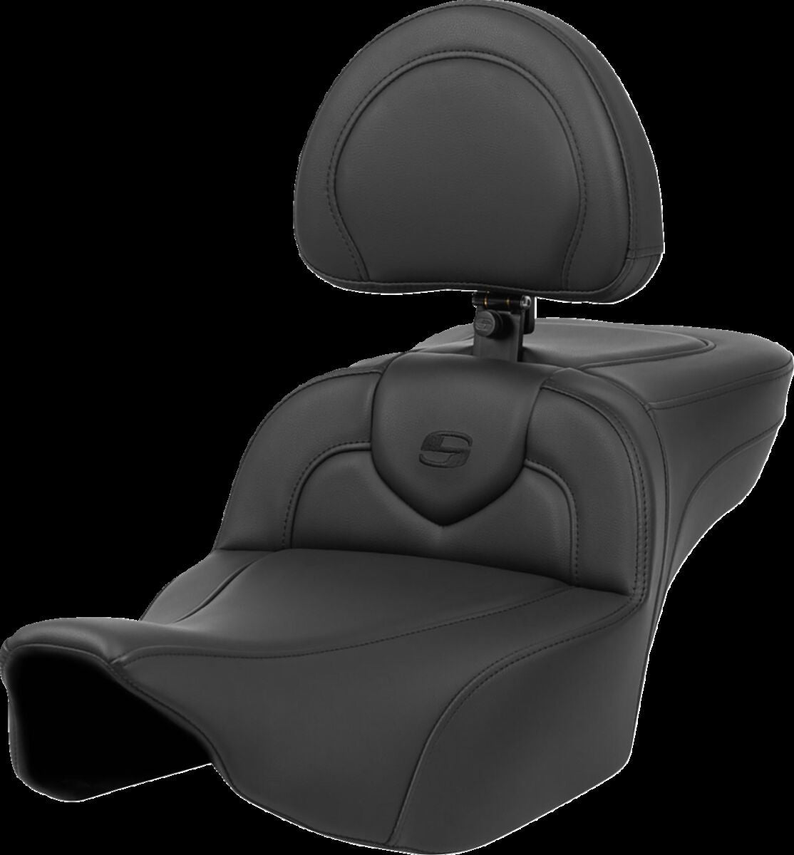 Saddlemen Roadsofa Extended Reach With Driver's Backrest Seat, Black - 23+ Touring Seat Saddlemen