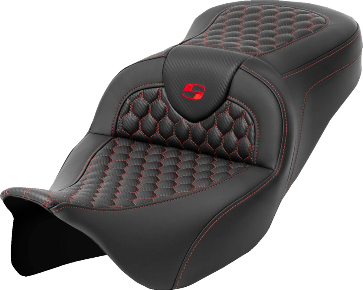 Roadsofa HC Seat, Red Stitch - 08-24 Touring Seat Saddlemen Default Title