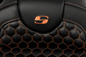 Saddlemen Roadsofa HC Seat, Orange Stitch - 08-24 Touring Seat Saddlemen