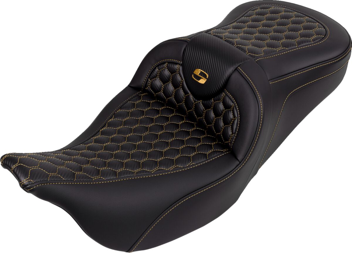 Roadsofa HC Seat, Gold Stitch - 08-24 Touring Seat Saddlemen Default Title