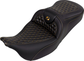 Roadsofa HC Seat, Gold Stitch - 08-24 Touring Seat Saddlemen Default Title