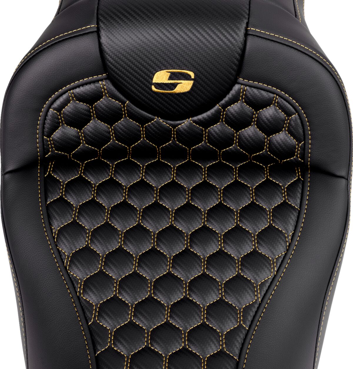 Roadsofa HC Seat, Gold Stitch - 08-24 Touring Seat Saddlemen