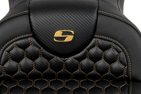 Roadsofa HC Seat, Gold Stitch - 08-24 Touring Seat Saddlemen
