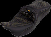 Saddlemen Roadsofa HC Seat, Gold Stitch - 08-24 Touring Seat Saddlemen