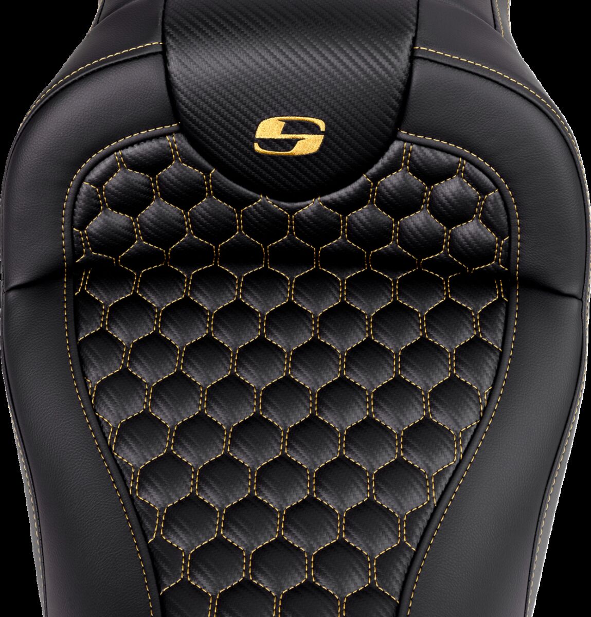 Saddlemen Roadsofa HC Seat, Gold Stitch - 08-24 Touring Seat Saddlemen