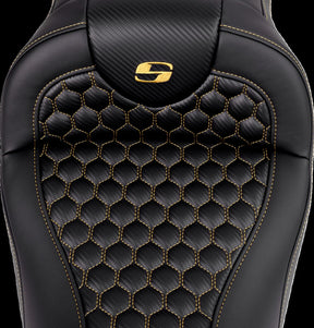 Saddlemen Roadsofa HC Seat, Gold Stitch - 08-24 Touring Seat Saddlemen