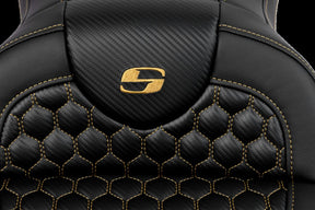 Saddlemen Roadsofa HC Seat, Gold Stitch - 08-24 Touring Seat Saddlemen