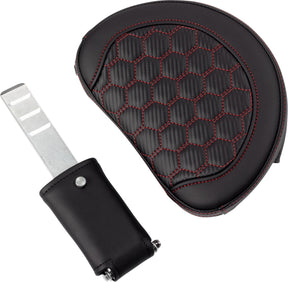 Roadsofa HC With Driver's Backrest Seat, Red Stitch - 08-24 Touring Seat Saddlemen