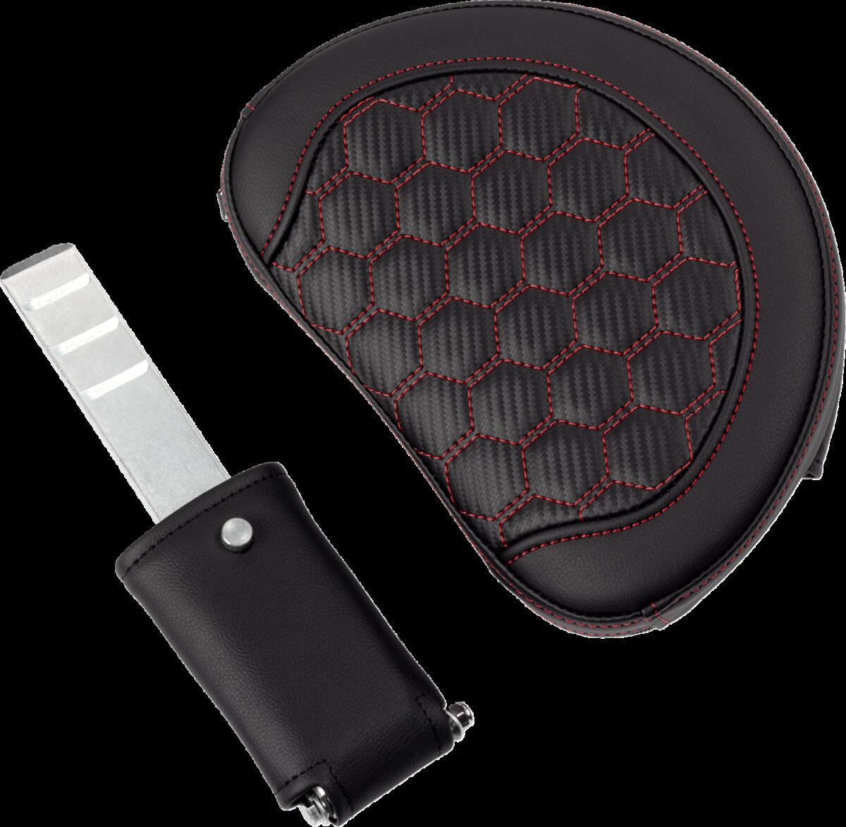 Saddlemen Roadsofa HC With Driver's Backrest Seat, Red Stitch - 08-24 Touring Seat Saddlemen