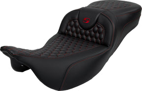 Roadsofa HC Extended Reach Seat, Red Stitch - 08-24 Touring Seat Saddlemen Default Title