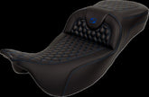 Saddlemen Roadsofa HC Extended Reach Seat, Blue Stitch - 08-24 Touring Seat Saddlemen