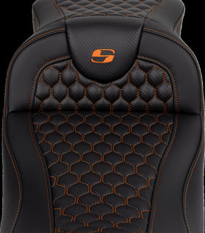 Saddlemen Roadsofa HC Extended Reach Seat, Orange Stitch - 08-24 Touring Seat Saddlemen
