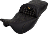 Roadsofa HC Extended Reach Seat, Gold Stitch - 08-24 Touring Seat Saddlemen Default Title
