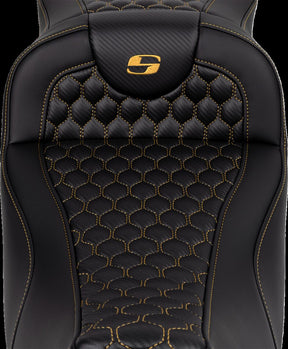 Saddlemen Roadsofa HC Extended Reach Seat, Gold Stitch - 08-24 Touring Seat Saddlemen
