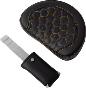 Roadsofa HC Extended Reach With Driver's Backrest Seat, Gold Stitch - 08-24 Touring Seat Saddlemen