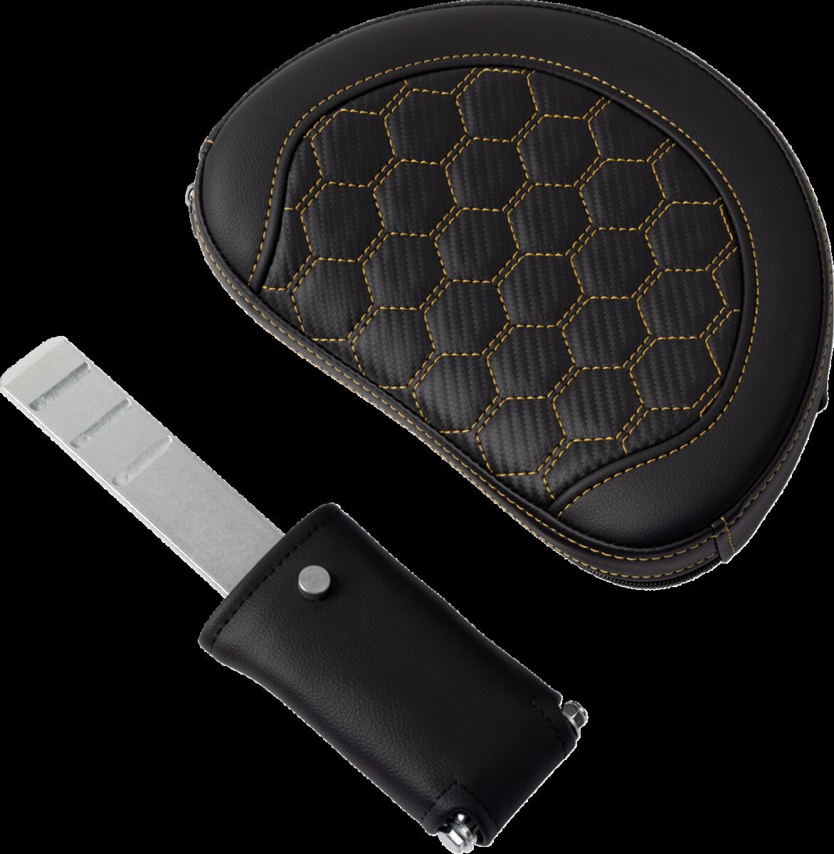 Saddlemen Roadsofa HC Extended Reach With Driver's Backrest Seat, Gold Stitch - 08-24 Touring Seat Saddlemen