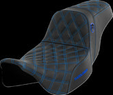 Saddlemen SDC Pro Series Performance Gripper Seat, Blue Stitch - 08-23 Touring Seat Saddlemen