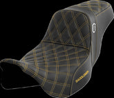 Saddlemen SDC Pro Series Performance Gripper Seat, Gold Stitch - 08-23 Touring Seat Saddlemen