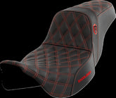 Saddlemen SDC Pro Series Performance Gripper Seat, Red Stitch - 08-23 Touring Seat Saddlemen