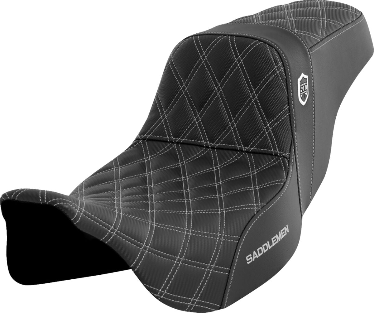 SDC Pro Series Performance Gripper Seat, Silver Stitch - 08-23 Touring Seat Saddlemen Default Title