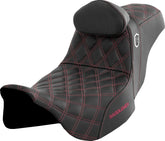 SDC Pro Series Performance Gripper Seat w/Lumbar Rest, Wine Berry Stitch - 08-23 Touring Seat Saddlemen Default Title