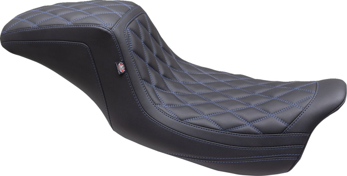 Mustang Seat Squareback 2 Up Dbl Diamond Sky Blue Thread Seat Mustang