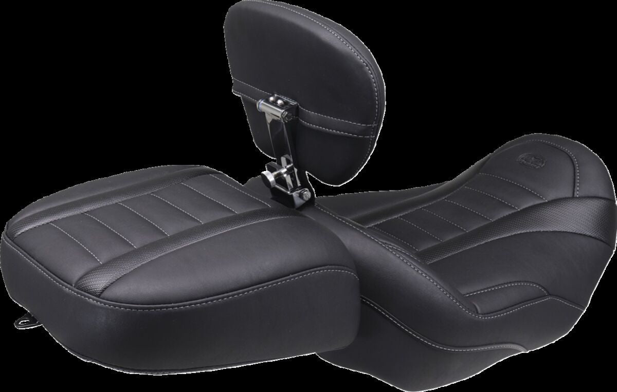 Mustang Seat Deluxe Touring Solo W/ Dbr Gun Metal Thread Seat Mustang