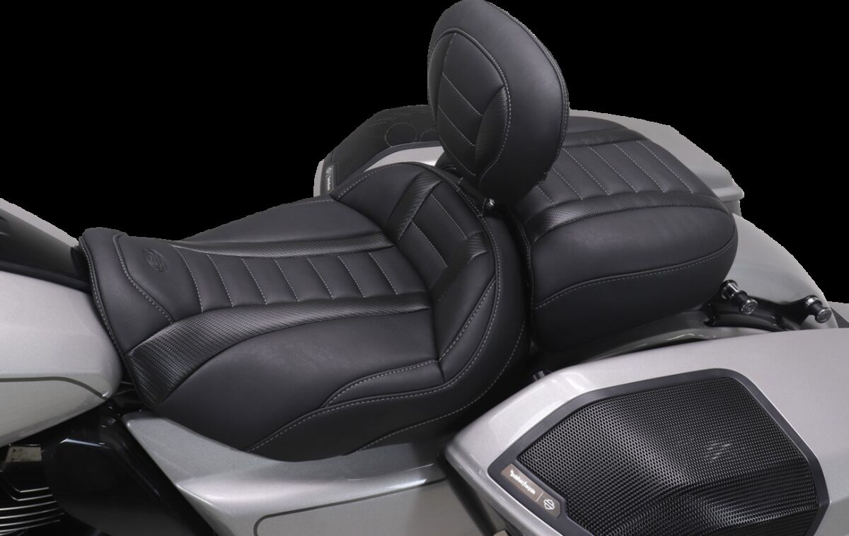 Mustang Seat Deluxe Touring Solo W/ Dbr Gun Metal Thread Seat Mustang